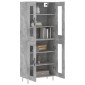 vidaXL Ντουλάπι Γκρι Σκυροδέματος 69,5x34x180 εκ. Επεξεργασμένο Ξύλο