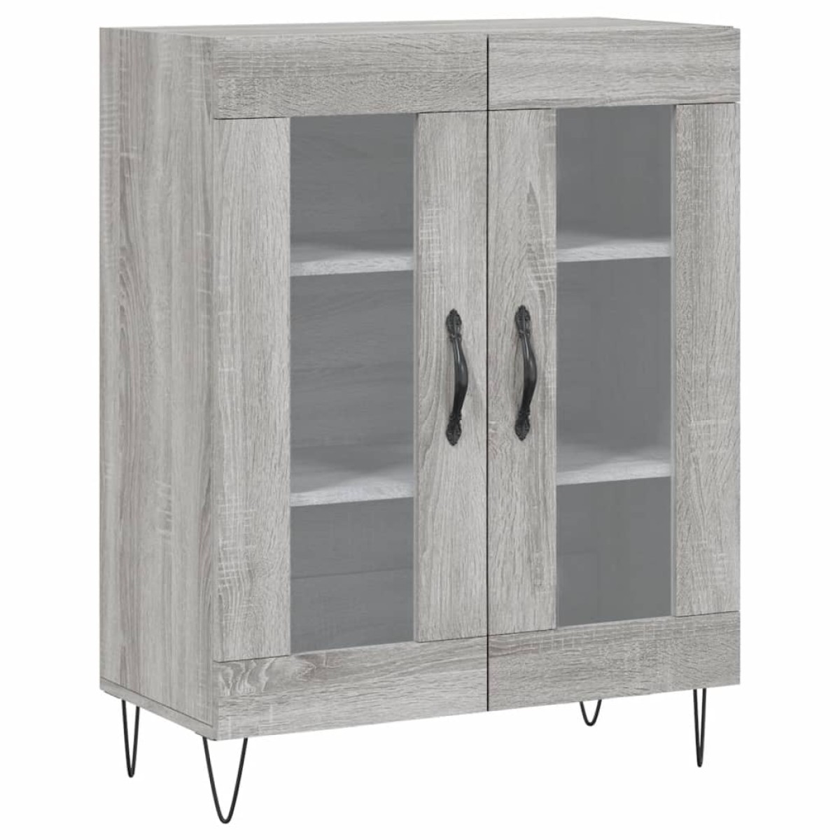 vidaXL Ντουλάπι Γκρι Sonoma 69,5 x 34 x 180 εκ. Επεξεργασμένο Ξύλο