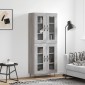 vidaXL Ντουλάπι Γκρι Sonoma 69,5 x 34 x 180 εκ. Επεξεργασμένο Ξύλο