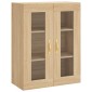vidaXL Ντουλάπι Sonoma δρυς 69,5 x 34 x 180 εκ. από Επεξεργασμένο Ξύλο