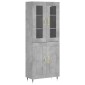 vidaXL Ντουλάπι Γκρι Σκυροδέματος 69,5x34x180 εκ. Επεξεργασμένο Ξύλο