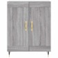 vidaXL Ντουλάπι Γκρι Sonoma 69,5 x 34 x 180 εκ. Επεξεργασμένο Ξύλο