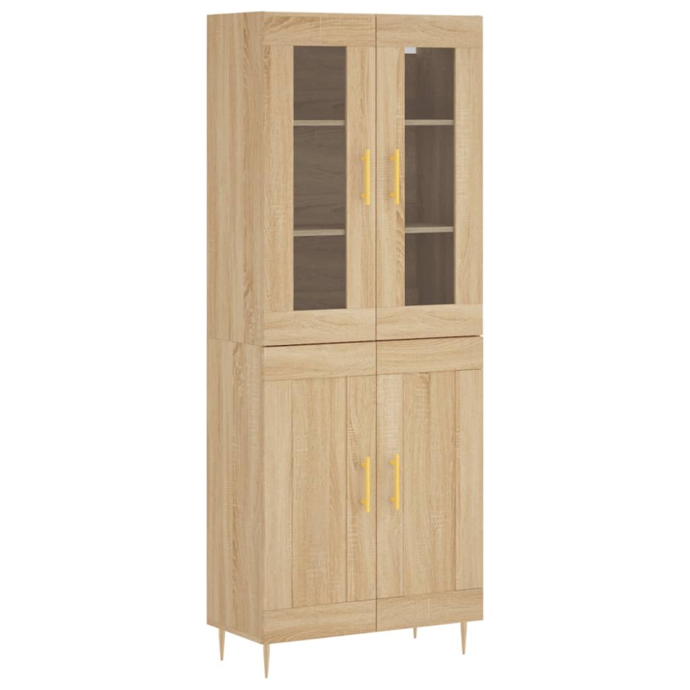 vidaXL Ντουλάπι Sonoma δρυς 69,5 x 34 x 180 εκ. από Επεξεργασμένο Ξύλο