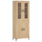 vidaXL Ντουλάπι Sonoma δρυς 69,5 x 34 x 180 εκ. από Επεξεργασμένο Ξύλο
