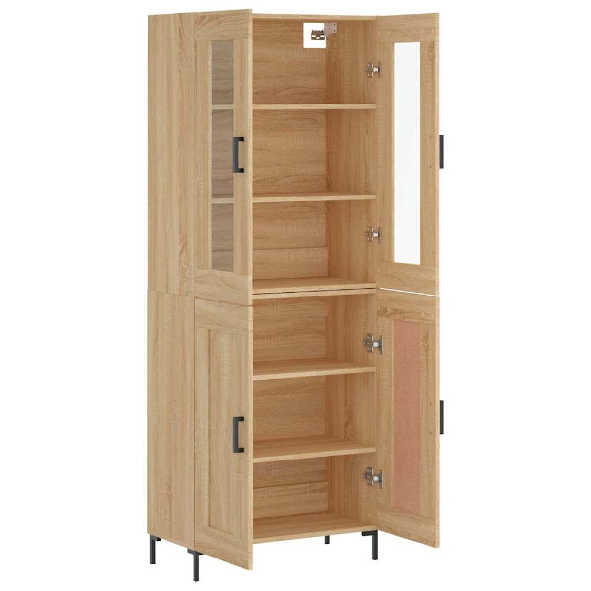 vidaXL Ντουλάπι Sonoma δρυς 69,5 x 34 x 180 εκ. από Επεξεργασμένο Ξύλο