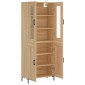 vidaXL Ντουλάπι Sonoma δρυς 69,5 x 34 x 180 εκ. από Επεξεργασμένο Ξύλο