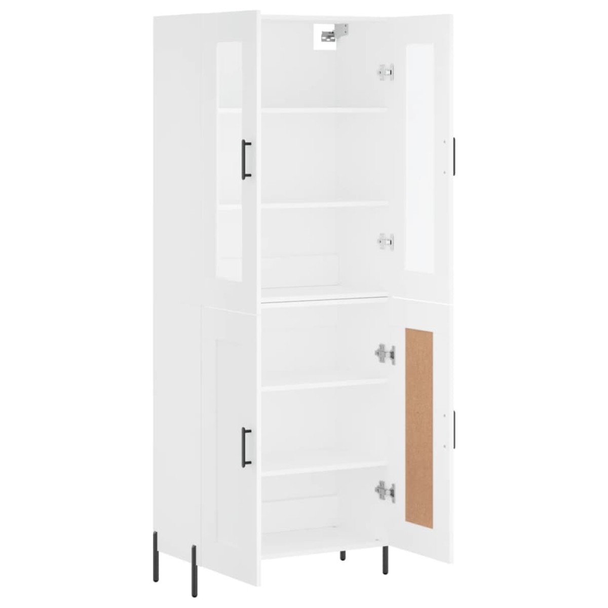 vidaXL Ντουλάπι Λευκό 69,5x34x180 εκ. από Επεξεργασμένο Ξύλο