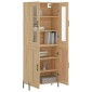 vidaXL Ντουλάπι Sonoma δρυς 69,5 x 34 x 180 εκ. από Επεξεργασμένο Ξύλο