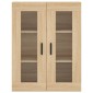 vidaXL Ντουλάπι Sonoma δρυς 69,5 x 34 x 180 εκ. από Επεξεργασμένο Ξύλο