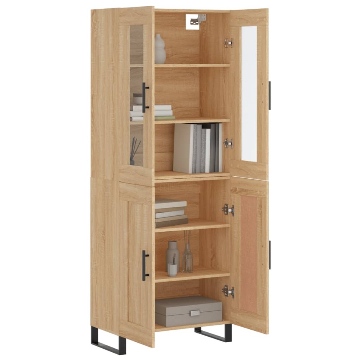 vidaXL Ντουλάπι Sonoma δρυς 69,5 x 34 x 180 εκ. από Επεξεργασμένο Ξύλο