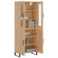 vidaXL Ντουλάπι Sonoma δρυς 69,5 x 34 x 180 εκ. από Επεξεργασμένο Ξύλο