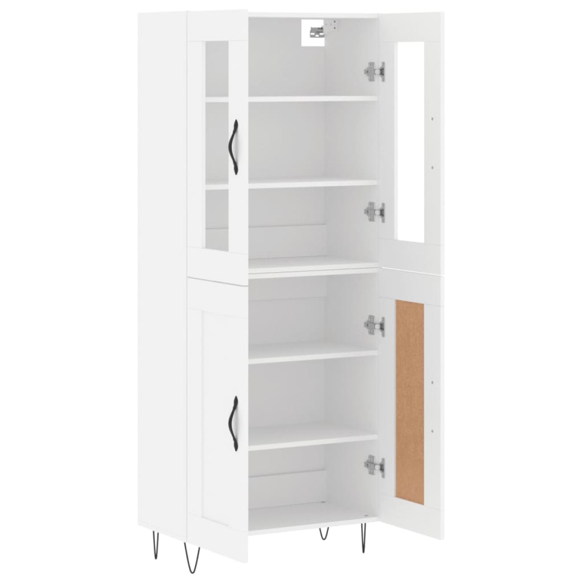 vidaXL Ντουλάπι Λευκό 69,5x34x180 εκ. από Επεξεργασμένο Ξύλο