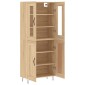vidaXL Ντουλάπι Sonoma δρυς 69,5 x 34 x 180 εκ. από Επεξεργασμένο Ξύλο