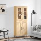 vidaXL Ντουλάπι Sonoma δρυς 69,5 x 34 x 180 εκ. από Επεξεργασμένο Ξύλο