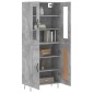 vidaXL Ντουλάπι Γκρι Σκυροδέματος 69,5x34x180 εκ. Επεξεργασμένο Ξύλο