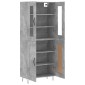 vidaXL Ντουλάπι Γκρι Σκυροδέματος 69,5x34x180 εκ. Επεξεργασμένο Ξύλο
