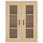 vidaXL Ντουλάπι Sonoma δρυς 69,5 x 34 x 180 εκ. από Επεξεργασμένο Ξύλο