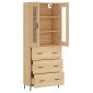 vidaXL Ντουλάπι Sonoma δρυς 69,5 x 34 x 180 εκ. από Επεξεργασμένο Ξύλο