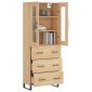 vidaXL Ντουλάπι Sonoma δρυς 69,5 x 34 x 180 εκ. από Επεξεργασμένο Ξύλο
