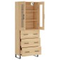 vidaXL Ντουλάπι Sonoma δρυς 69,5 x 34 x 180 εκ. από Επεξεργασμένο Ξύλο