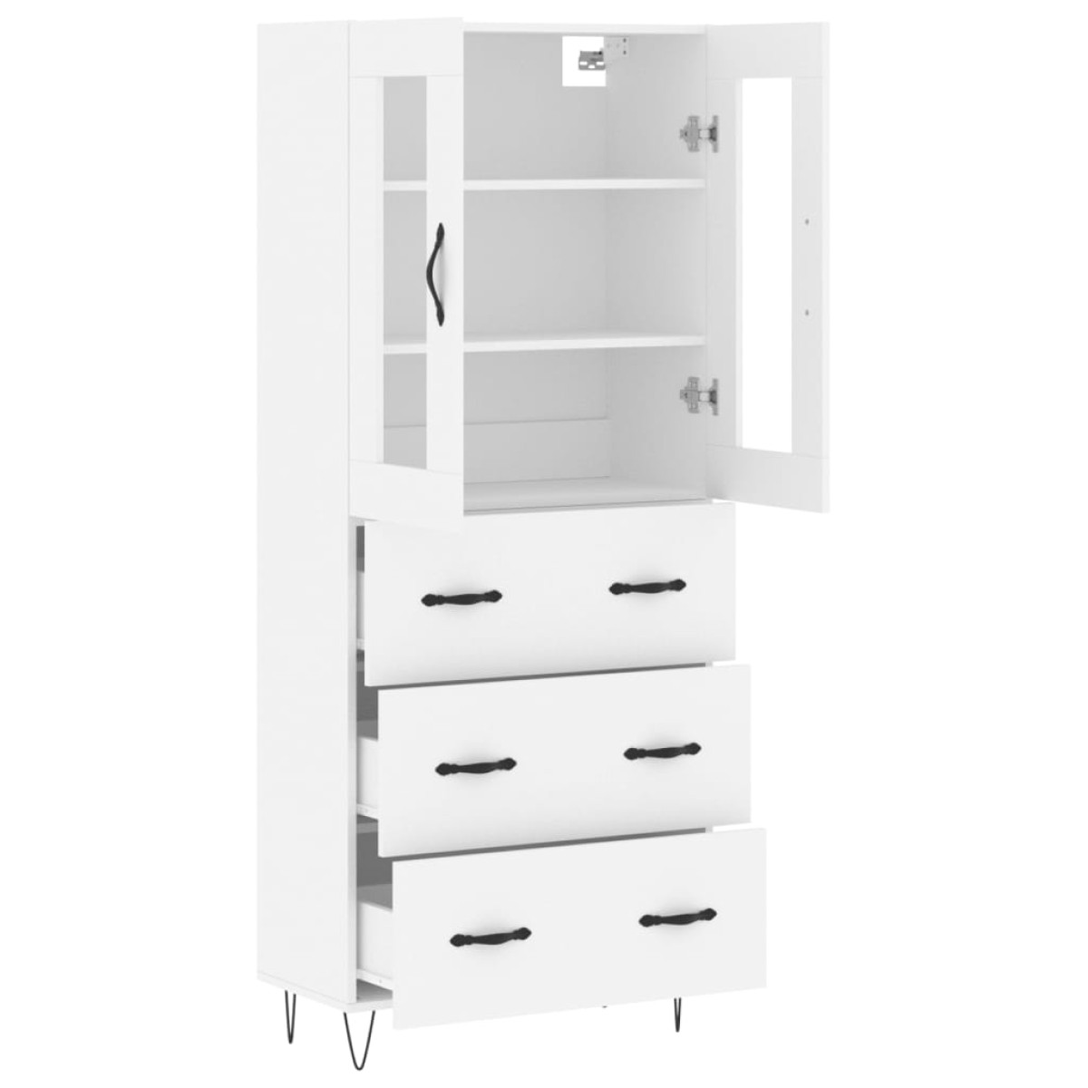 vidaXL Ντουλάπι Λευκό 69,5x34x180 εκ. από Επεξεργασμένο Ξύλο