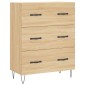 vidaXL Ντουλάπι Sonoma δρυς 69,5 x 34 x 180 εκ. από Επεξεργασμένο Ξύλο