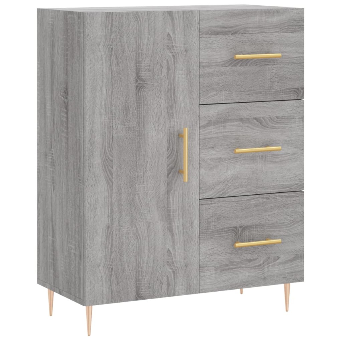 vidaXL Ντουλάπι Γκρι Sonoma 69,5 x 34 x 180 εκ. Επεξεργασμένο Ξύλο