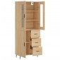 vidaXL Ντουλάπι Sonoma δρυς 69,5 x 34 x 180 εκ. από Επεξεργασμένο Ξύλο