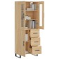 vidaXL Ντουλάπι Sonoma δρυς 69,5 x 34 x 180 εκ. από Επεξεργασμένο Ξύλο