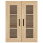 vidaXL Ντουλάπι Sonoma δρυς 69,5 x 34 x 180 εκ. από Επεξεργασμένο Ξύλο
