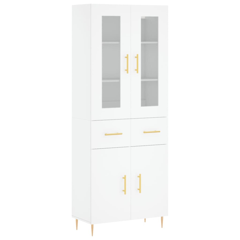 vidaXL Ντουλάπι Λευκό 69,5x34x180 εκ. από Επεξεργασμένο Ξύλο