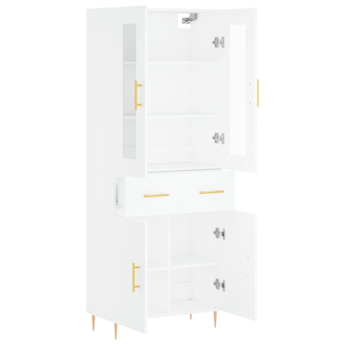 vidaXL Ντουλάπι Λευκό 69,5x34x180 εκ. από Επεξεργασμένο Ξύλο