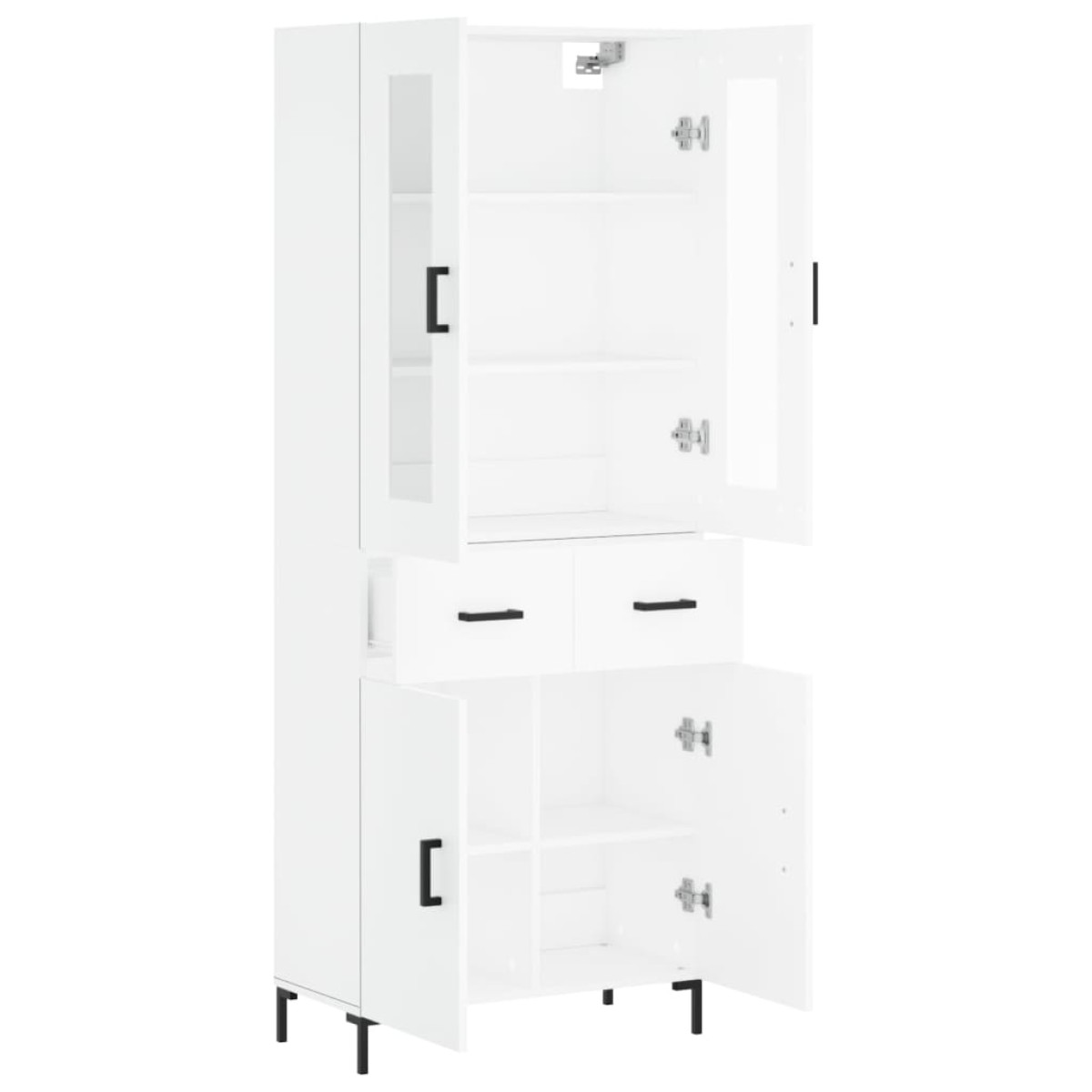 vidaXL Ντουλάπι Λευκό 69,5x34x180 εκ. από Επεξεργασμένο Ξύλο