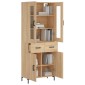 vidaXL Ντουλάπι Sonoma δρυς 69,5 x 34 x 180 εκ. από Επεξεργασμένο Ξύλο