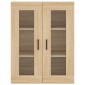 vidaXL Ντουλάπι Sonoma δρυς 69,5 x 34 x 180 εκ. από Επεξεργασμένο Ξύλο