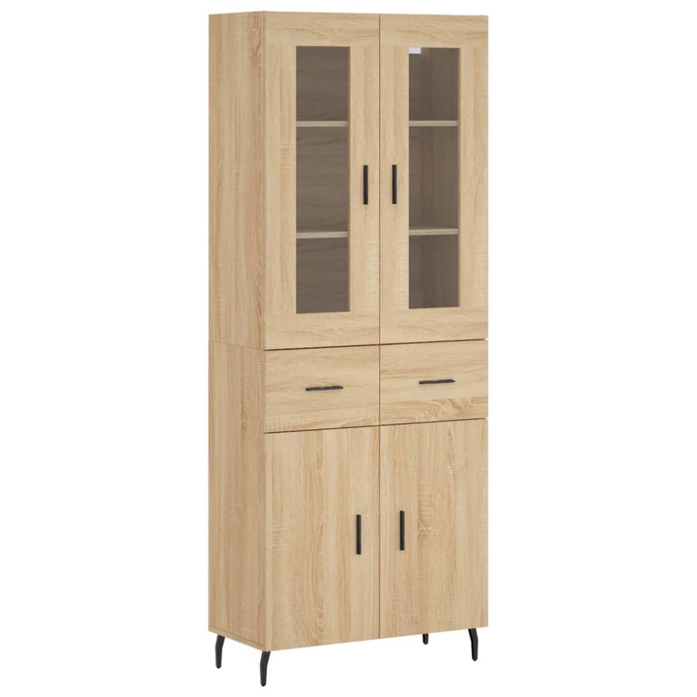 vidaXL Ντουλάπι Sonoma δρυς 69,5 x 34 x 180 εκ. από Επεξεργασμένο Ξύλο