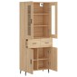 vidaXL Ντουλάπι Sonoma δρυς 69,5 x 34 x 180 εκ. από Επεξεργασμένο Ξύλο