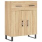 vidaXL Ντουλάπι Sonoma δρυς 69,5 x 34 x 180 εκ. από Επεξεργασμένο Ξύλο