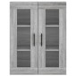 vidaXL Ντουλάπι Γκρι Sonoma 69,5 x 34 x 180 εκ. Επεξεργασμένο Ξύλο