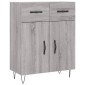 vidaXL Ντουλάπι Γκρι Sonoma 69,5 x 34 x 180 εκ. Επεξεργασμένο Ξύλο
