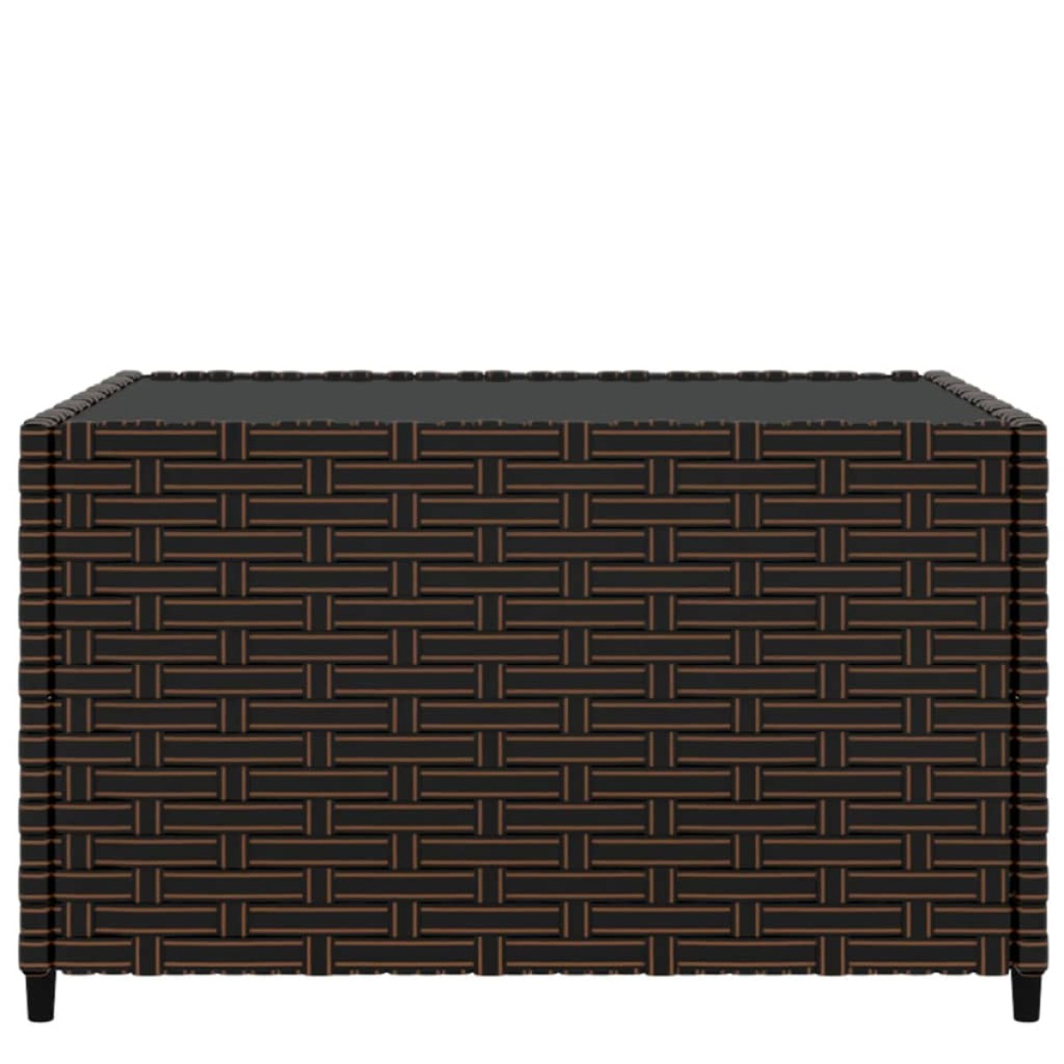 vidaXL Τραπέζάκι Κήπου Τετράγωνο Καφέ 50x50x30 εκ. από Συνθετικό Ρατάν