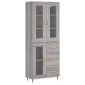 vidaXL Ντουλάπι Γκρι Sonoma 69,5 x 34 x 180 εκ. Επεξεργασμένο Ξύλο