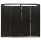 vidaXL Πλαίσιο για Κάδο Απορρ. με Ρόδες Μαύρο 140x80x117εκ Συνθ. Ρατάν