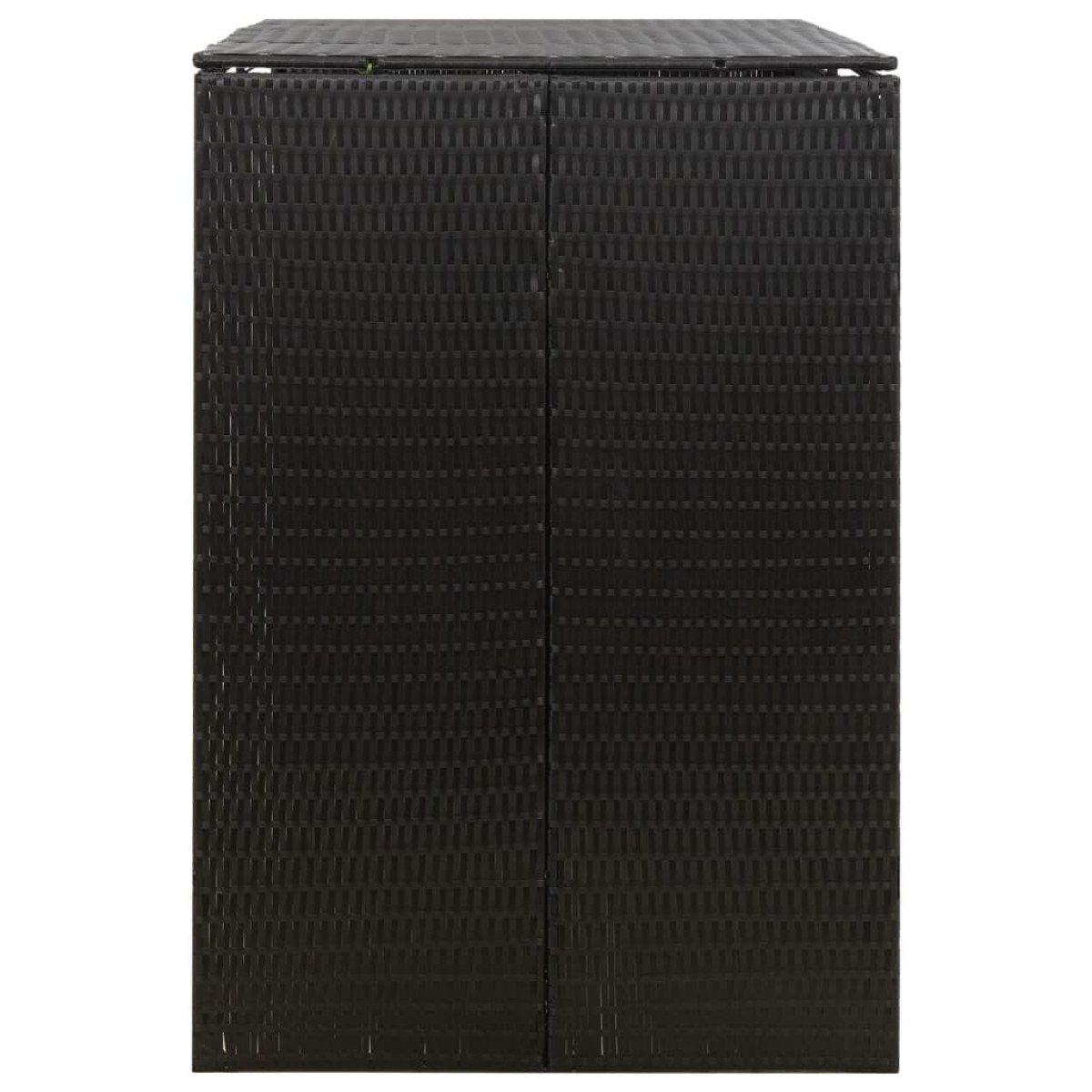 vidaXL Πλαίσιο για Κάδο Απορρ. με Ρόδες Μαύρο 140x80x117εκ Συνθ. Ρατάν