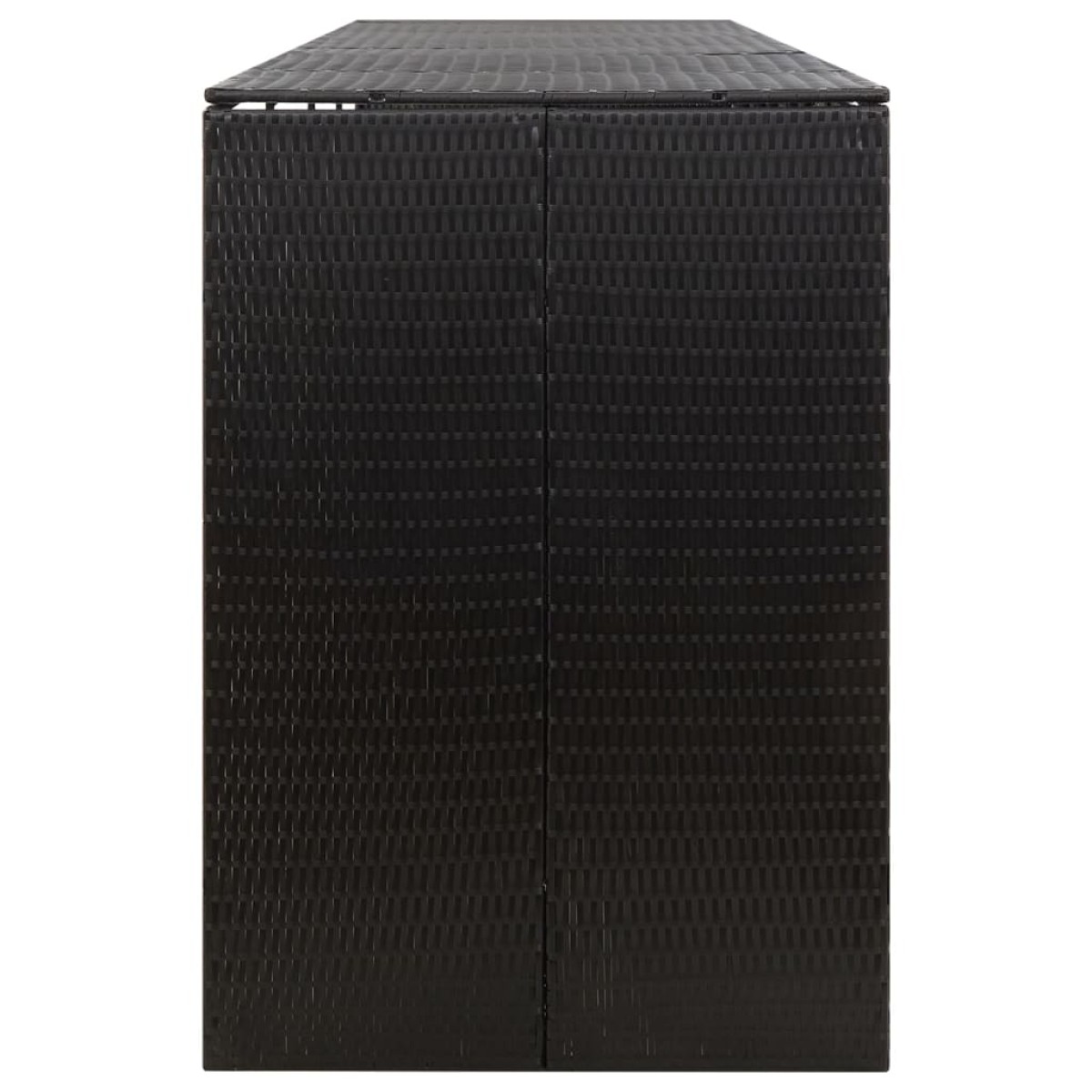 vidaXL Πλαίσιο για Κάδο Απορρ. με Ρόδες Μαύρο 274x80x117εκ Συνθ. Ρατάν
