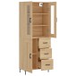 vidaXL Ντουλάπι Sonoma δρυς 69,5 x 34 x 180 εκ. από Επεξεργασμένο Ξύλο