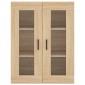 vidaXL Ντουλάπι Sonoma δρυς 69,5 x 34 x 180 εκ. από Επεξεργασμένο Ξύλο