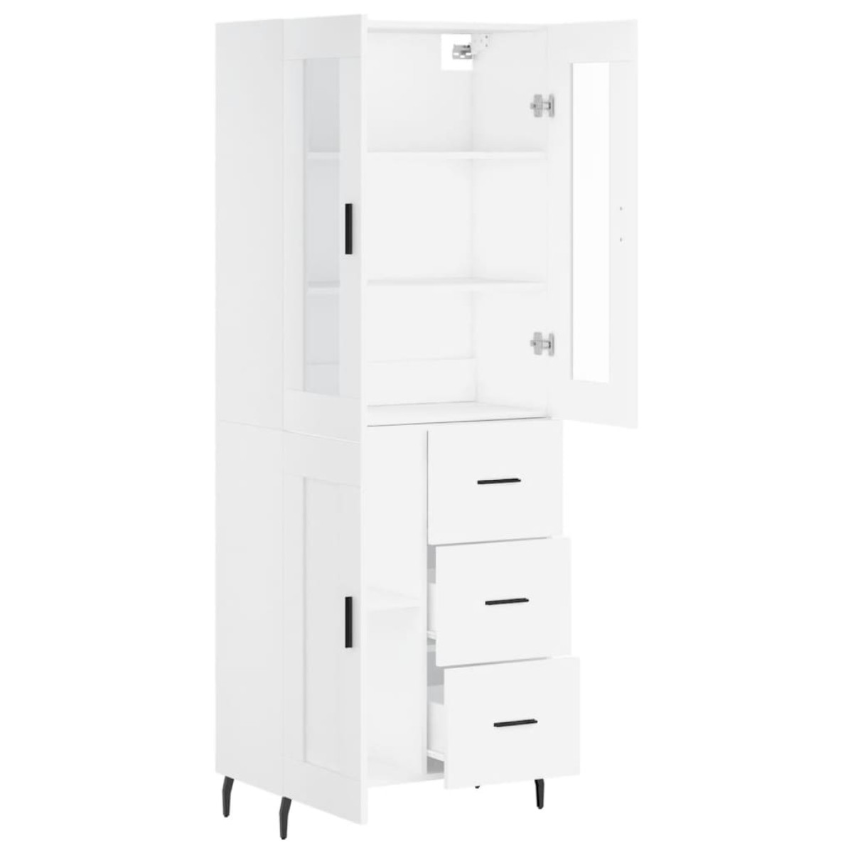 vidaXL Ντουλάπι Λευκό 69,5x34x180 εκ. από Επεξεργασμένο Ξύλο