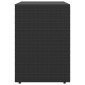 vidaXL Ντουλάπι Αποθήκευσης Κήπου Μαύρο 100x55,5x80 εκ Συνθετικό Ρατάν