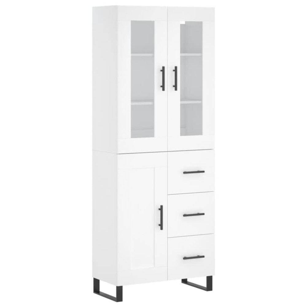 vidaXL Ντουλάπι Λευκό 69,5x34x180 εκ. από Επεξεργασμένο Ξύλο
